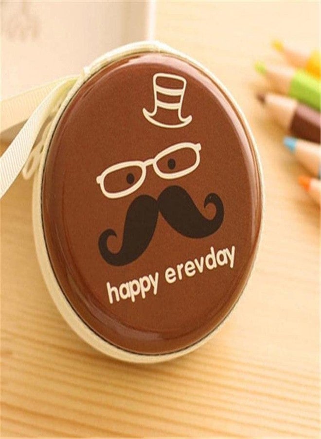 Elevea Mini Coin Cute Expression Elements Round Headset Purse Wallet Pouch Bag Coin Purses - Image 4